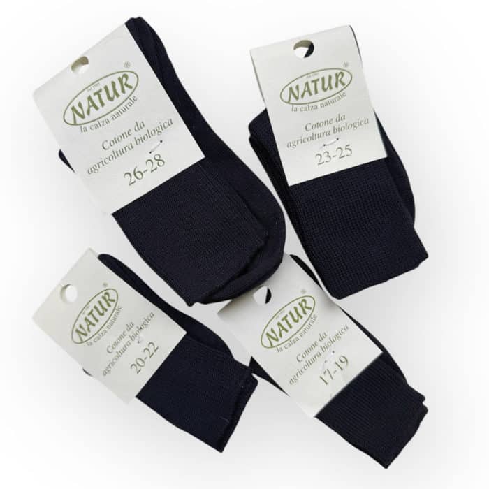 Natural Organic Socks - Natur - Dark Blue - Image 2