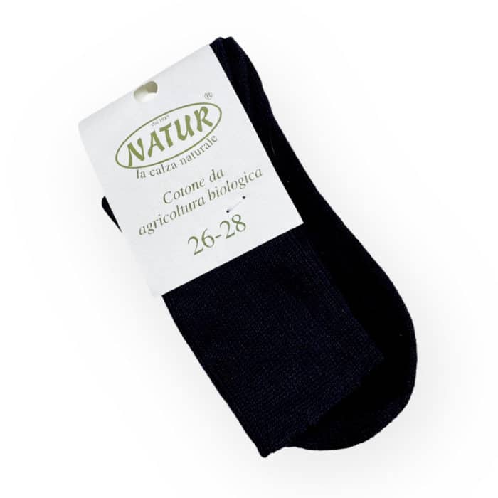Natural Organic Socks - Natur - Dark Blue