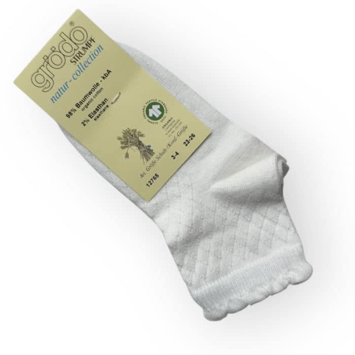 Natural Organic Socks - Grodo - White