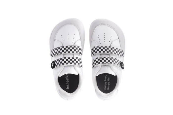 Be Lenka – Kids Barefoot Sneakers Be Lenka Energise Preschool - White & Checkerboard - Image 4