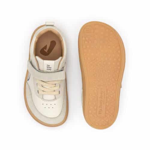 Tip Toey Joey - Outline / Tapioca & Ivory Suede