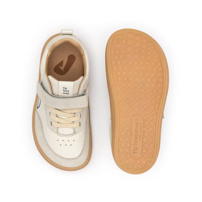 Tip Toey Joey - Outline / Tapioca & Ivory Suede