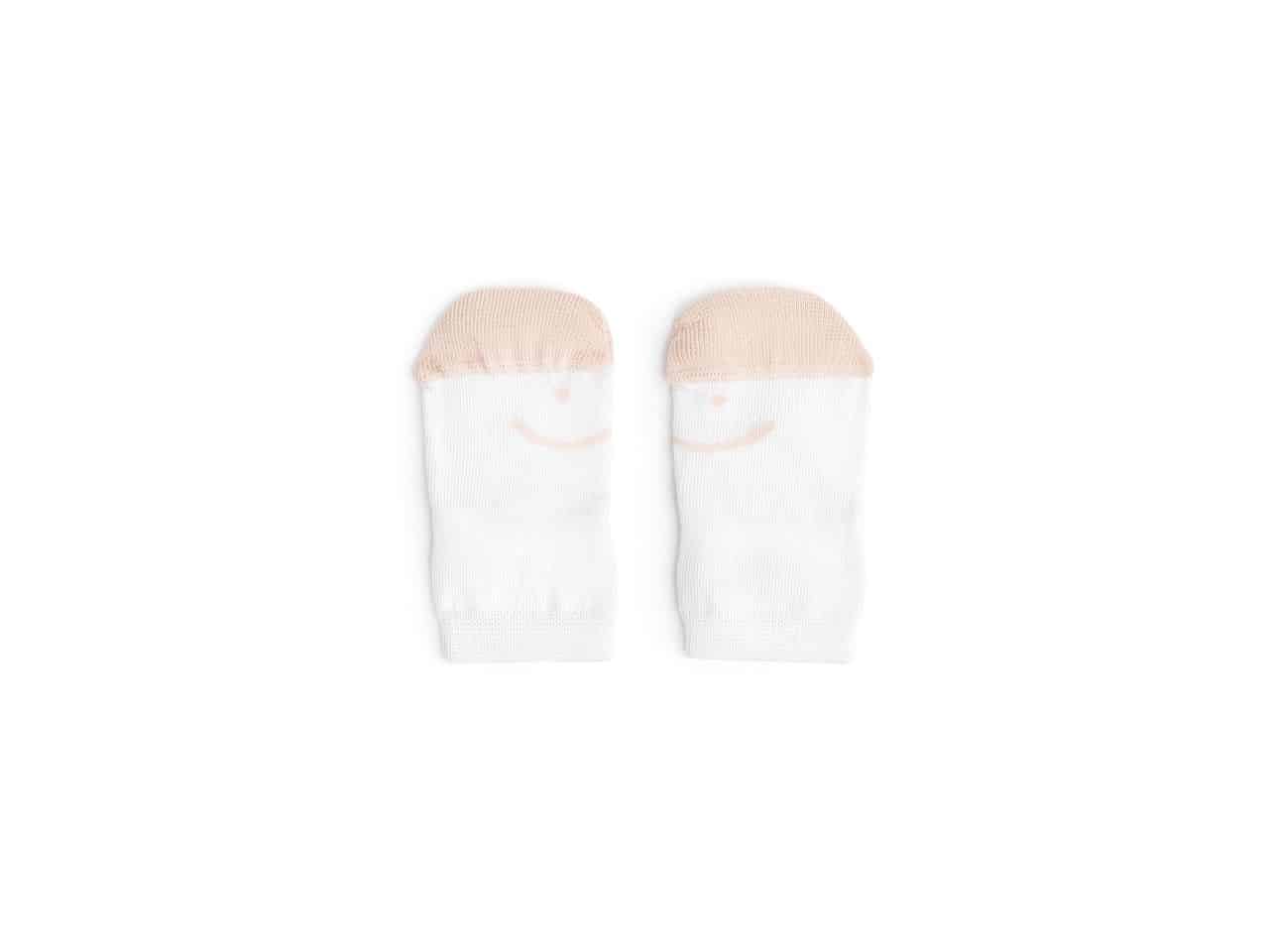 Tip Toey Joey - Foot Friendly Socks (3 pairs) / White & Natural - Image 2