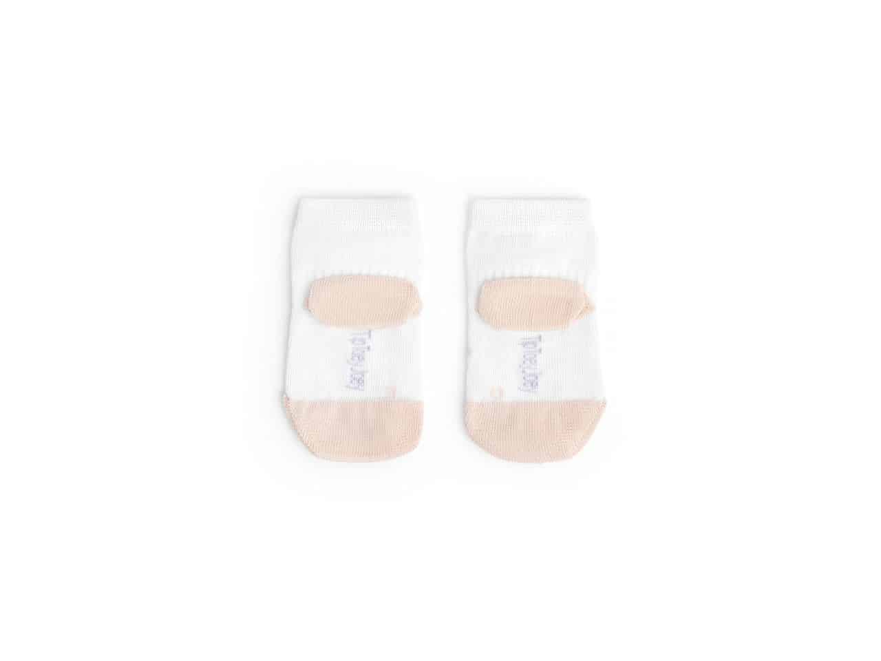Tip Toey Joey - Foot Friendly Socks (3 pairs) / White & Natural - Image 4