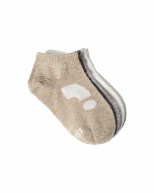 muris - Barefoot Ankle Socks Mini - Brown, White & Gray