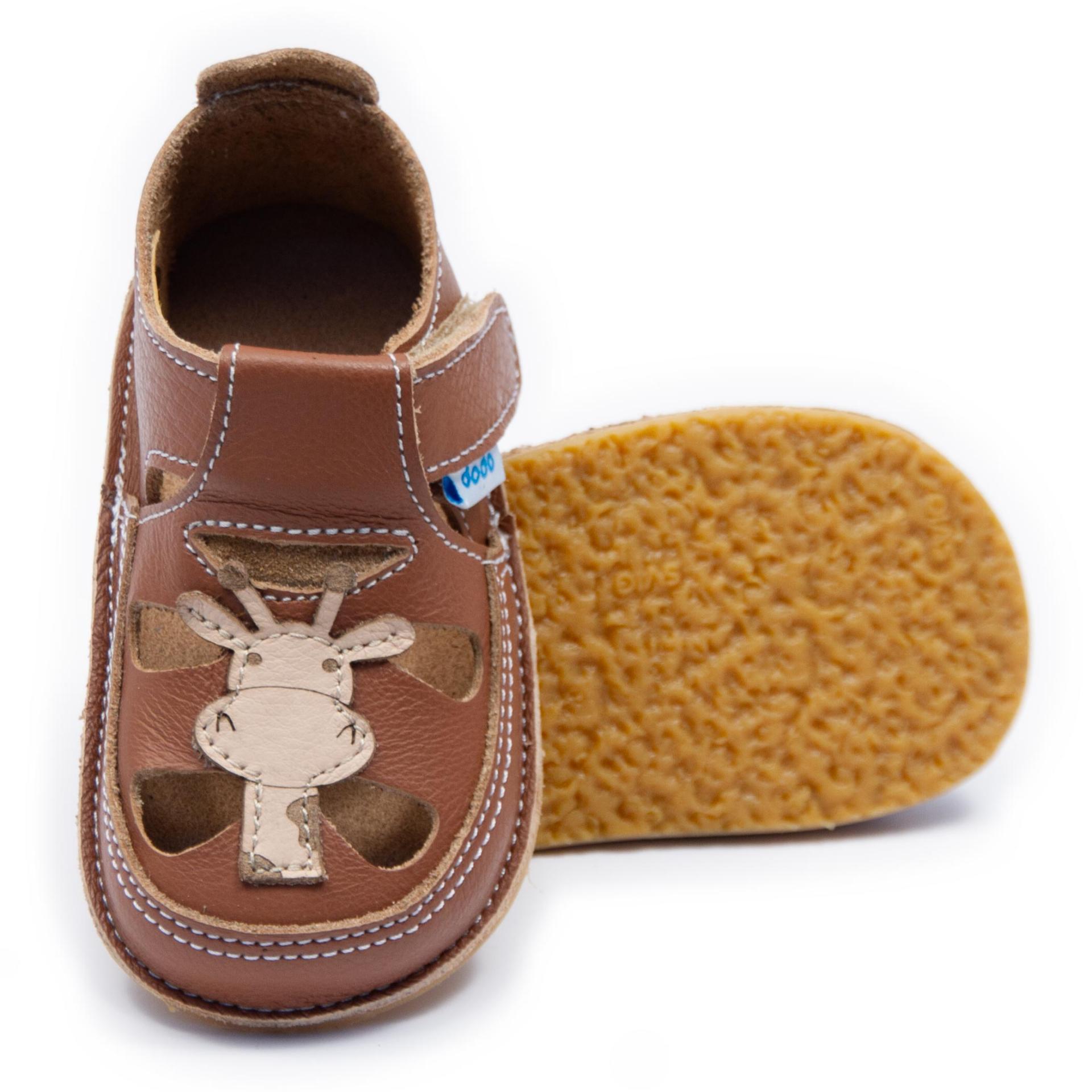 Dodo Sandals - Giraffe / Chocolate Brown